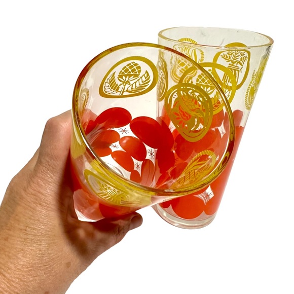 Retro Orange Polka Dot Glasses (2) - Picture 3 of 5